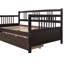 Lit de jour simple en bois avec deux tiroirs, espresso (ANCIEN SKU: LP000057AAP)