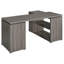 Bureau en T gris à 3 tiroirs Tona-133660569