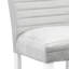 Velours gris et chaises d'appoint blanches ultrabrillantes (2 pièces) - Table de salle à manger rectangulaire de style construction et attrait Kd avec revêtement en verre trempé