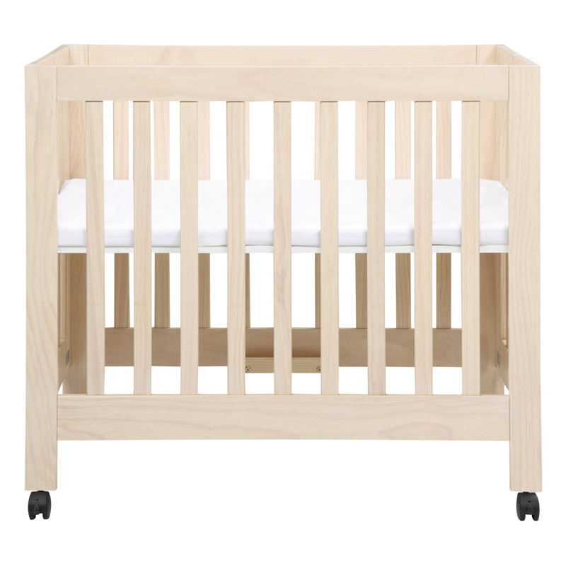 Origami Mini Portable Crib, Washed Natural