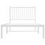 Metal Bed Frame with Headboard White-276808364
