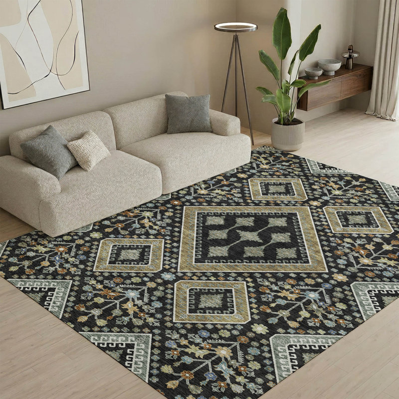 Tapis décontracté de qualité supérieure Mayfield AMF2459, Noir, 9 pi x 12 pi