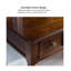 Bureau rectangulaire en bois massif de style américain-1978955591