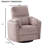 Taupe Finish Power Glider Recliner W/ Swivel Curved Arms Pillow Fill Swivel Chair Contemporary Primary Living Room-739899481