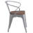 Kesterson Metal Chair with Wood Seat and Arms-1340017046