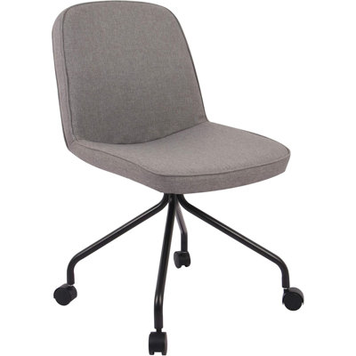 Modern Rolling Office Chair - Charcoal Gray by Ebern Designs