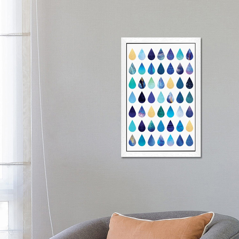 Rain - Floater Frame Print on Canvas, White Framed , 101.6 cm H x 66.04 cm W