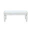 Table basse à miroir argenté (seulement avec table basse, sans chaises)