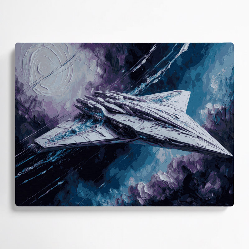 «Space Futuristic vaisseau spatial», art mural en métal gris, H 20 po x l 20 po