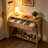 39.4'' Fluted Console Table with Drawers, Narrow Entryway Table with Storage Shelf-1995411078