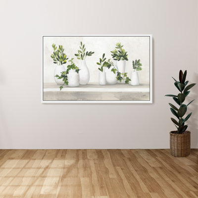 "Plant Life" by Julia Purinton Print on Canvas in a  Floater Frame