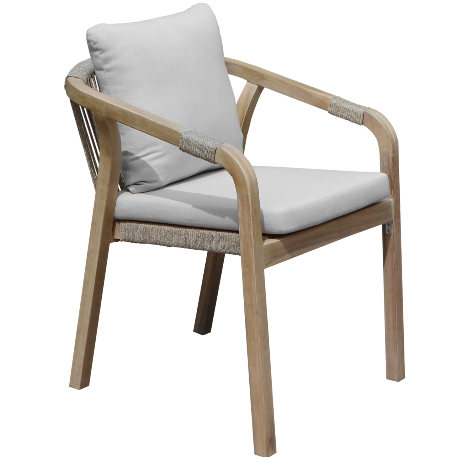 Joly Acacia Patio Armchair, Beige