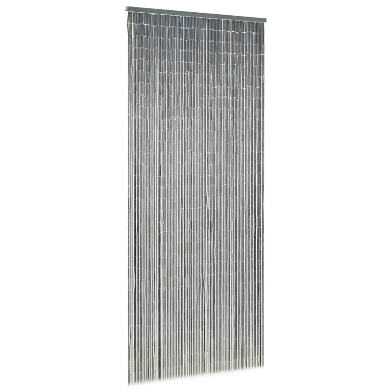 vidaXL Insect Door Curtain Bamboo 35.4"x78.7", Gray, 35.43" x 78.74"