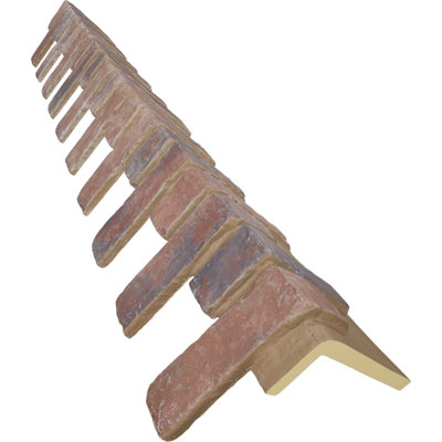Outside Corner for EverStone Faux Classic Aged Brick Siding Panels, 8 1/2"W x 8"D x 53"H, Smokey Rose Color