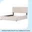 Upholstered Platform Bed With Classic Headboard And 4 Drawers, No Box Spring Needed, Linen Fabric, Queen Size-1330126116