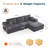 108" Cloud Boneless Sectional Couch with L-Shape Chaise Modern Comfy Modular Corduroy Sofa for Living Room, No Assembly Required-1974181338