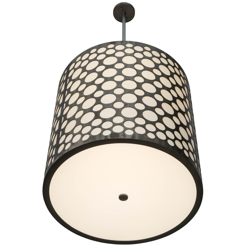 Cilindro Matriz 1 - Light Industrial Steel Unique/Statement Pendant