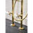 Kingston Brass Essex Three-Handle 2-Hole Freestanding Clawfoot Tub Faucet Package with Supply Line and Stop Valve-53502227