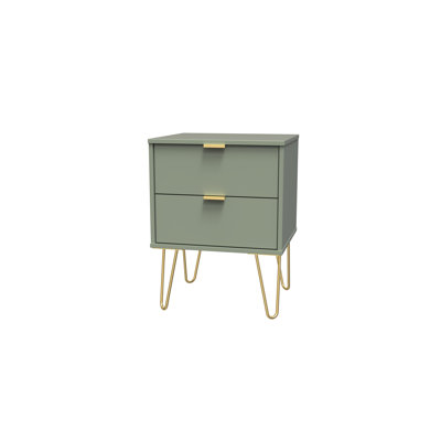 Fully Assembled Amaana 2 Drawer Bedside Table