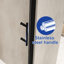 Porte de douche pivotante en verre trempé de 6 mm avec corrosion légère - cadre en aluminium noir mat et capacité de blocage de l'eau