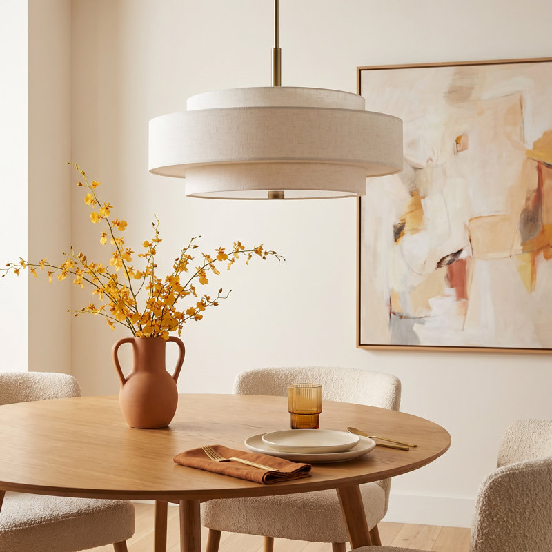 Arly 5 - Light Dimmable Drum Chandelier