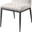 Ensemble de 2 chaises d'appoint en similicuir noir / ivoire Marcella