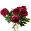 Pack of 6 x 80cm Dark Pink Peony Stem