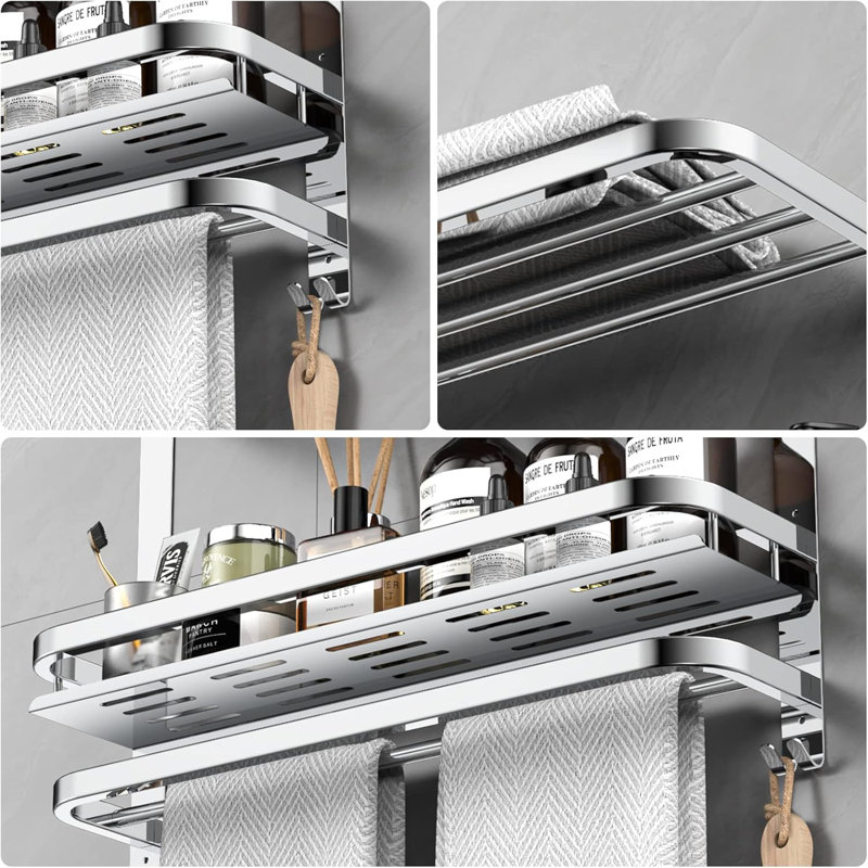 Wall mounted towel pole
