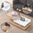 Modern Rotatable Coffee Table with LED Lights for Living Room