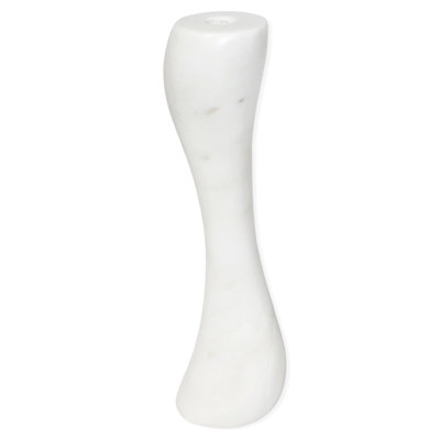 Porte-bougie en marbre blanc Loats