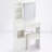 29.2" Small Size Desktop LED Light Vanity Table and Cushioned Stool-247778752