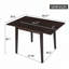 Table de salle à manger extensible de 29 à 45 po pour 4 personnes, table de cuisine pliante avec pieds en bois d'hévéa-470581572