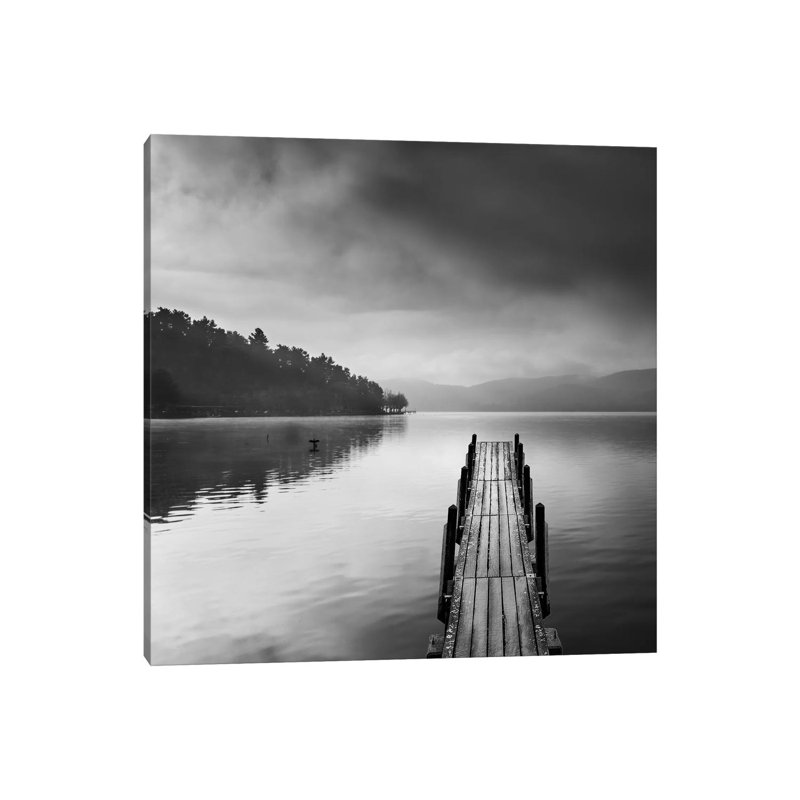 Lake View With Pier Ii by George Digalakis - Wrapped Canvas Print, 30.48 cm H x 30.48 cm W