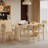 17.5" H Modern Solid Wood Dining Chair Side Chairs Set (Set of 2)