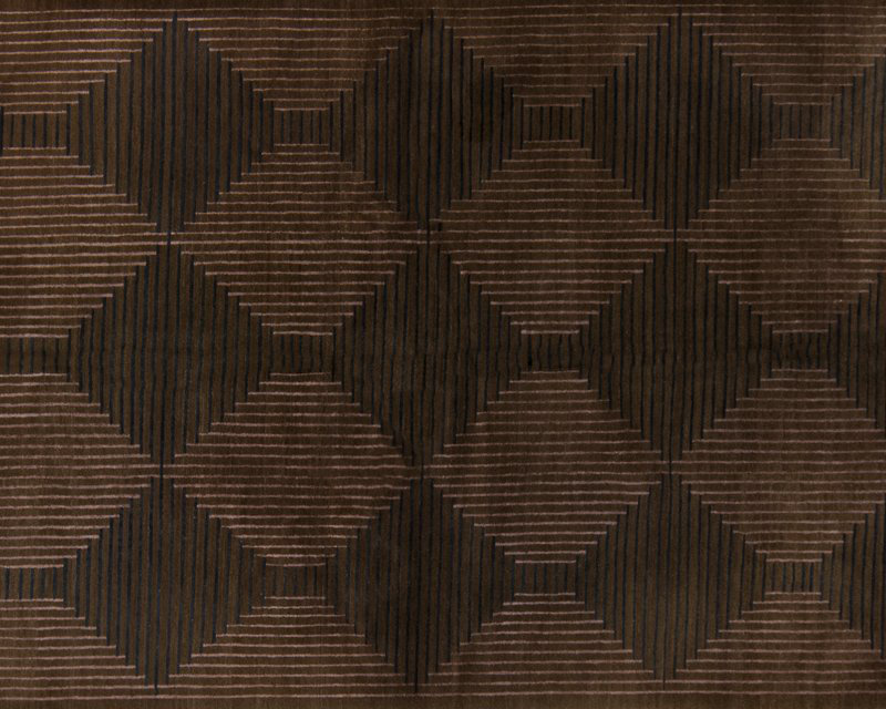 Custom Geometric Area Rug in Dark Gray