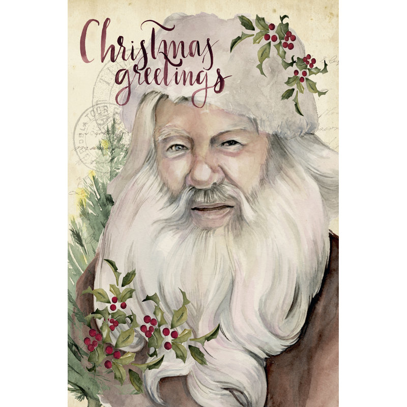 Christmas Greetings I by Jennifer Paxton Parker - Wrapped Canvas Painting, 46cm H x 30cm W