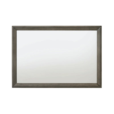Gray Oak Finish Frame Mirror