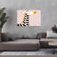 Playful Striped Giraffe Contemporary Wall Art Print by Mathieu - Wrapped Canvas Print-1540627367