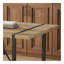 Ensemble de table et de chaises, chaises d'appoint rembourrées de style médiéval moderne, 4 chaises de salle à manger et une table de salle à manger rectangulaire rustique en bois aggloméré.