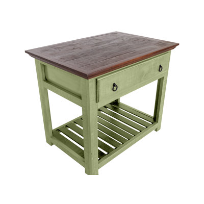 Civona Solid Wood Kitchen Island