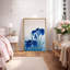 Œuvre d'art japonais iris bleu, photos botaniques élégantes, impression sur toile encadrée-123501820-123501822