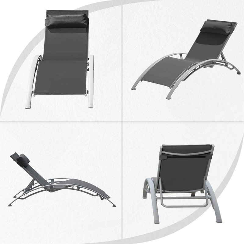 Pool Lounge Chairs, Black