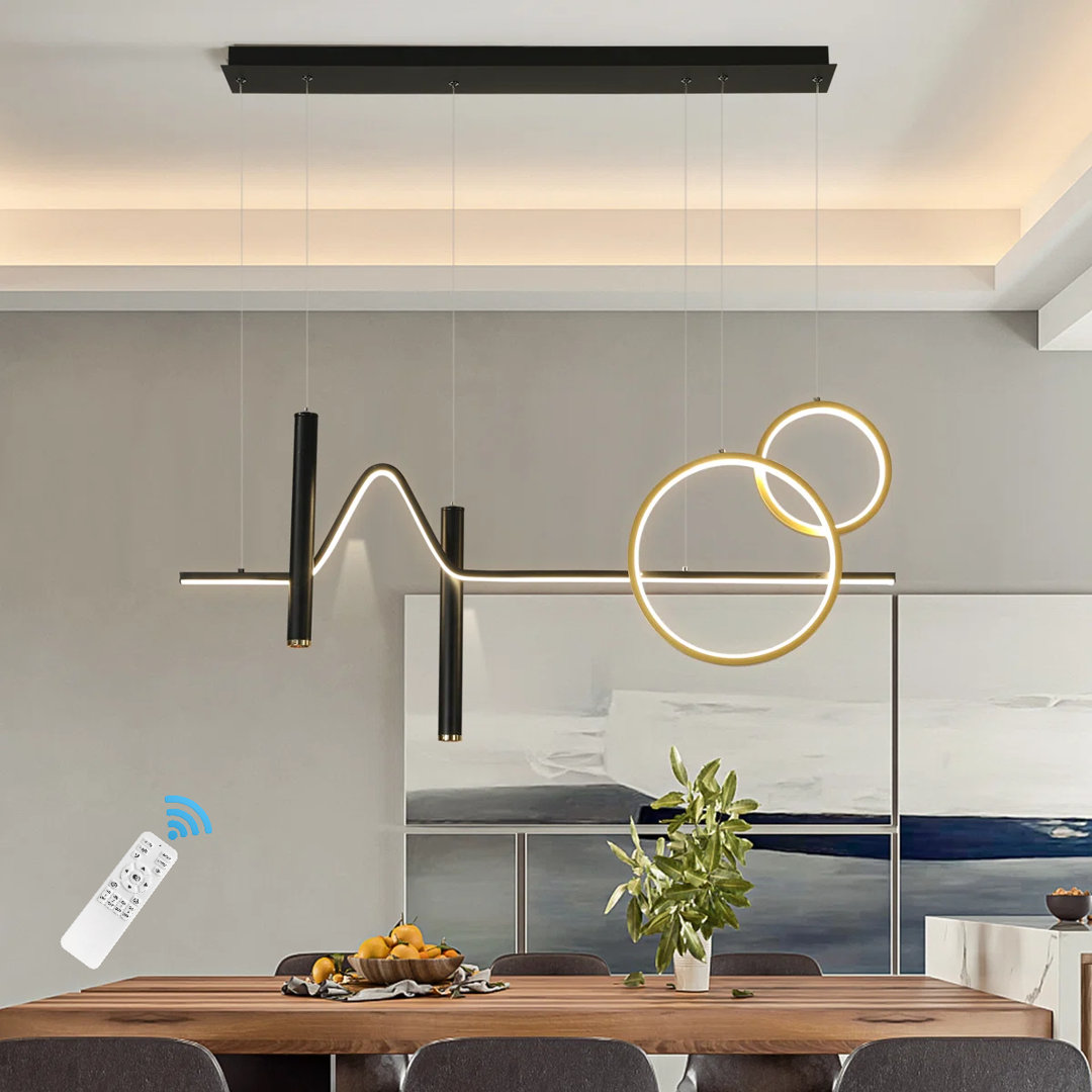 Lorisa 5 - Light Black LED Kitchen Island Pendant