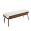 Banc d'entrée classique et minimaliste en tissu avec cadre en bois et banc de bout pour le salon de la chambre à coucher-526397790-527111254