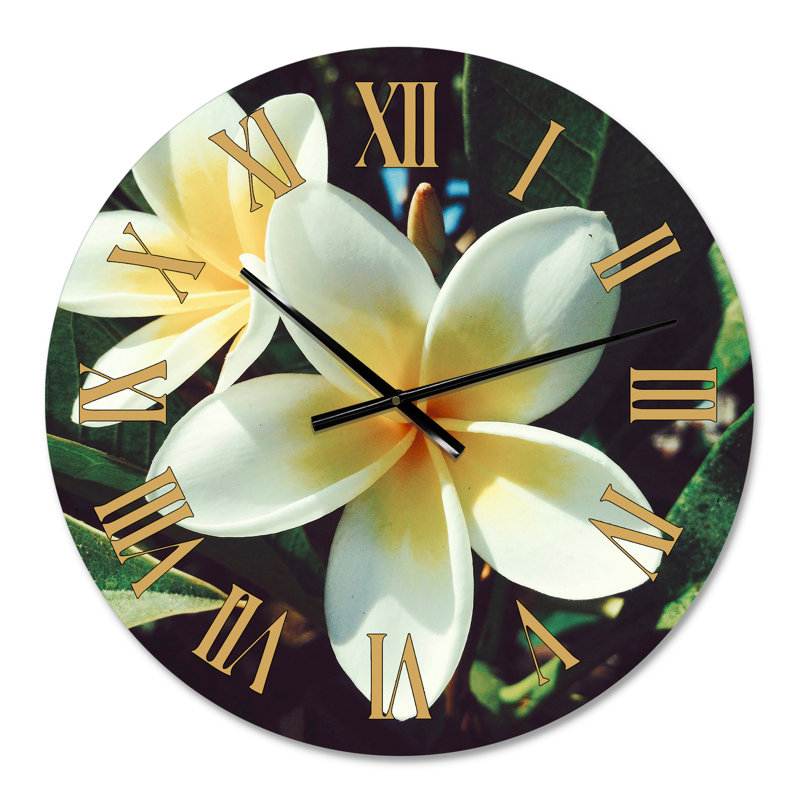 Horloge murale traditionnelle Hawaian Frangipani, Petit