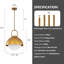 Luminaire suspendu moderne à 1 lumière en laiton antique avec abat-jour en verre opale pour salle à manger ou îlot de cuisine-1780820873