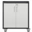 Armoire de rangement en métal avec roues rotatives - pour différents espaces. , Réglable, eau. Noir et gris L 28,84 po x P 16,74 po, H 34,65 po, transportable et polyvalente.
