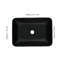 Lavabo de salle de bain tout-inclus noir mat avec robinet et robinet escamotable élégant - 13,0 po x 18,13 po x 4 po x 4 po