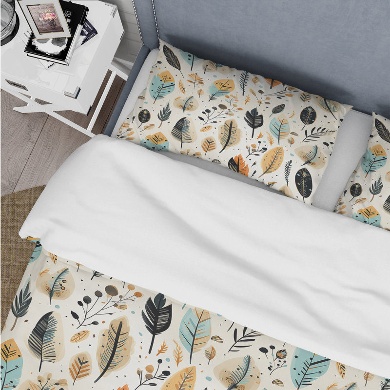 Ensemble de housse de couette à motif bohémien rustique, Housse de couette pour grand lit et 2 taies décor