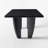 Black solid wood rectangular desk-140913617
